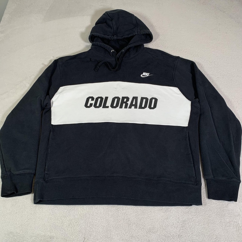 Colorado Buffaloes Hoodie Mens Large Black Nike‎ Sweatshirt Player Issued Blake